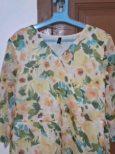 Floral Print Chiffon Dress