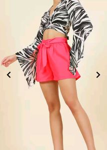 Patterned Crop Top Jacket