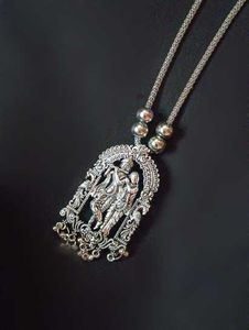 NEW Oxidized Silver Krishna Pendant