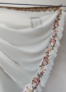 Ruffle saree with stitched blouse