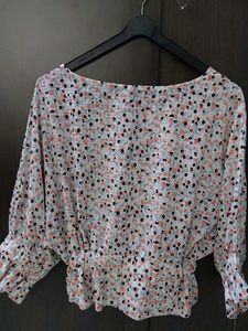 Floral Print Blouson Top