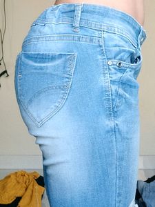 Blue Ribbed Jeans
