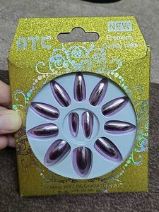 ATC Premium Purple Chrome Press-On Nails