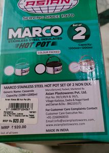 ASIAN Stainless Steel Insulated Hot Pot Casserole