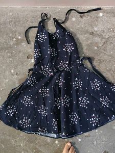 Cute Navy Print Dress (149) each