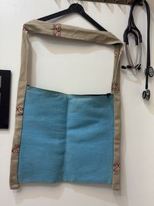 Blue &amp; Beige Shoulder Bag