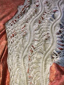 Vintage Crochet Fringe Vest