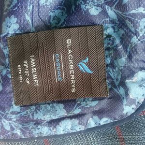 Stylish Blue Checkered Blazer