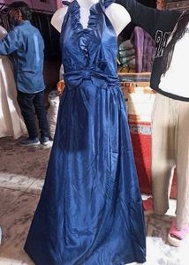 Elegant Blue Maxi Dress