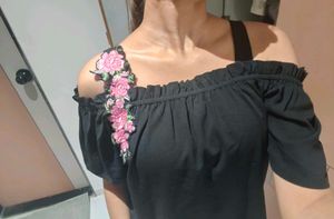 Black Off Shoulder Top