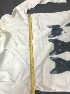 M White crop shirt with Cat Print