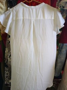 Elegant White Flutter Sleeve Top