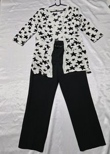 Black Pant And Shrug Combo