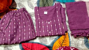 Maroon Kurti Set