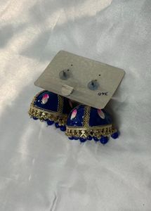 light weight brand new pretty Blue Jhumka Earrings
