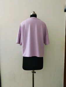 zudio plus size Cute Lilac V-Neck Top