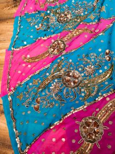 Heavy handwork lehanga saree wd blouse pc.