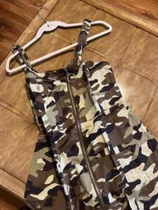 Military print dress