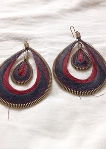 Handcrafted Thread Earrings, Minimalist Chic!