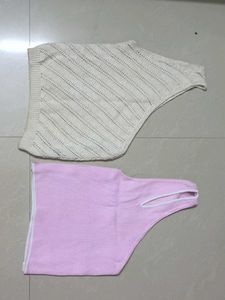 One-Shoulder Knit Tank Tops