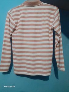 Striped Long Sleeve Polo Tshirt