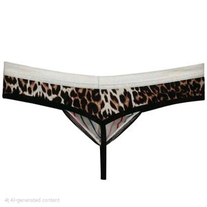 Mens Leopard Print Thong.