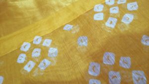 Yellow Cotton Saree With Blouse