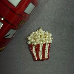Handmade Beaded Popcorn Patch 🍿