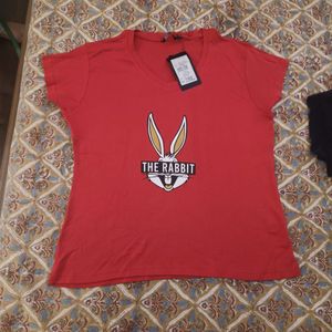 Red &#39;The Rabbit&#39; Graphic Tee
