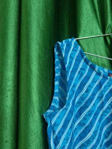 Sleeveless Sky Blue Kurti 👗