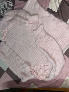 Pink Off Shoulder Sweater