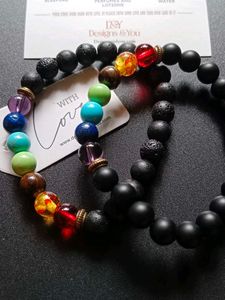 7 chakras bracelet - set of 2