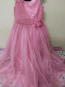Pink Sequin & Tulle Girls Dress