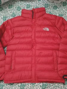 Red North Face Puffer Jacket