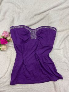 Vintage Embellished Tube Top