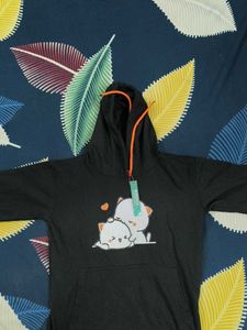 Cute Cat Print Hoodie