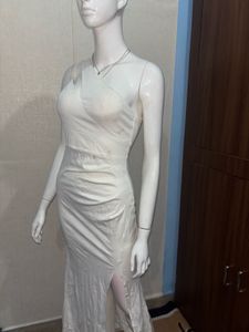 Elegant One-Shoulder White Gown