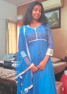 Elegant Blue Anarkali Suit