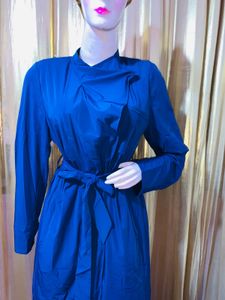 Elegant Blue Trench Coat