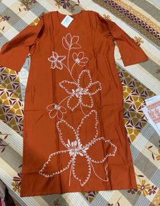 🧡🤍Orange kurta pant Set With Dupatta 🤍🧡