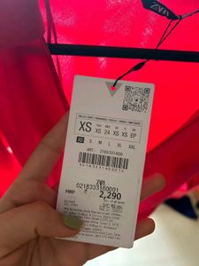ZARA Red Satin Shirt With Bow detailing (WITH TAGS