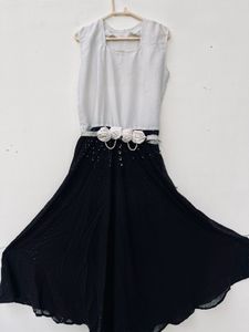 Black & White Long Dress