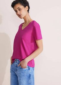 Zara - Fuschia Pink V-Neck T-Shirt