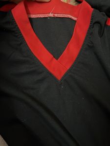 Red &amp; Black Long Sleeve Top