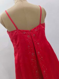 satin embellished gown