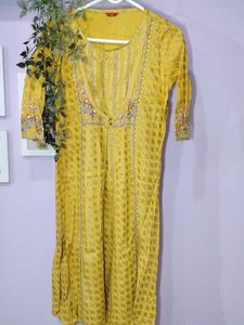 Yellow Cotton Kurta Set