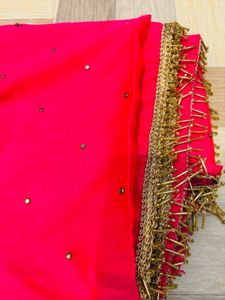 Pink Embellished Dupatta