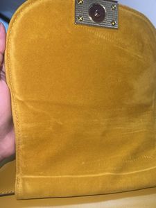 Mustard Structured Classy Handheld Bag
