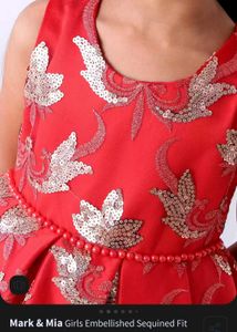 Girls Embellished Fit &amp; Flare Dress
