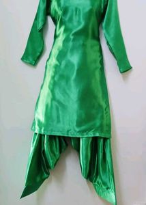Green Satin Suit Salwar